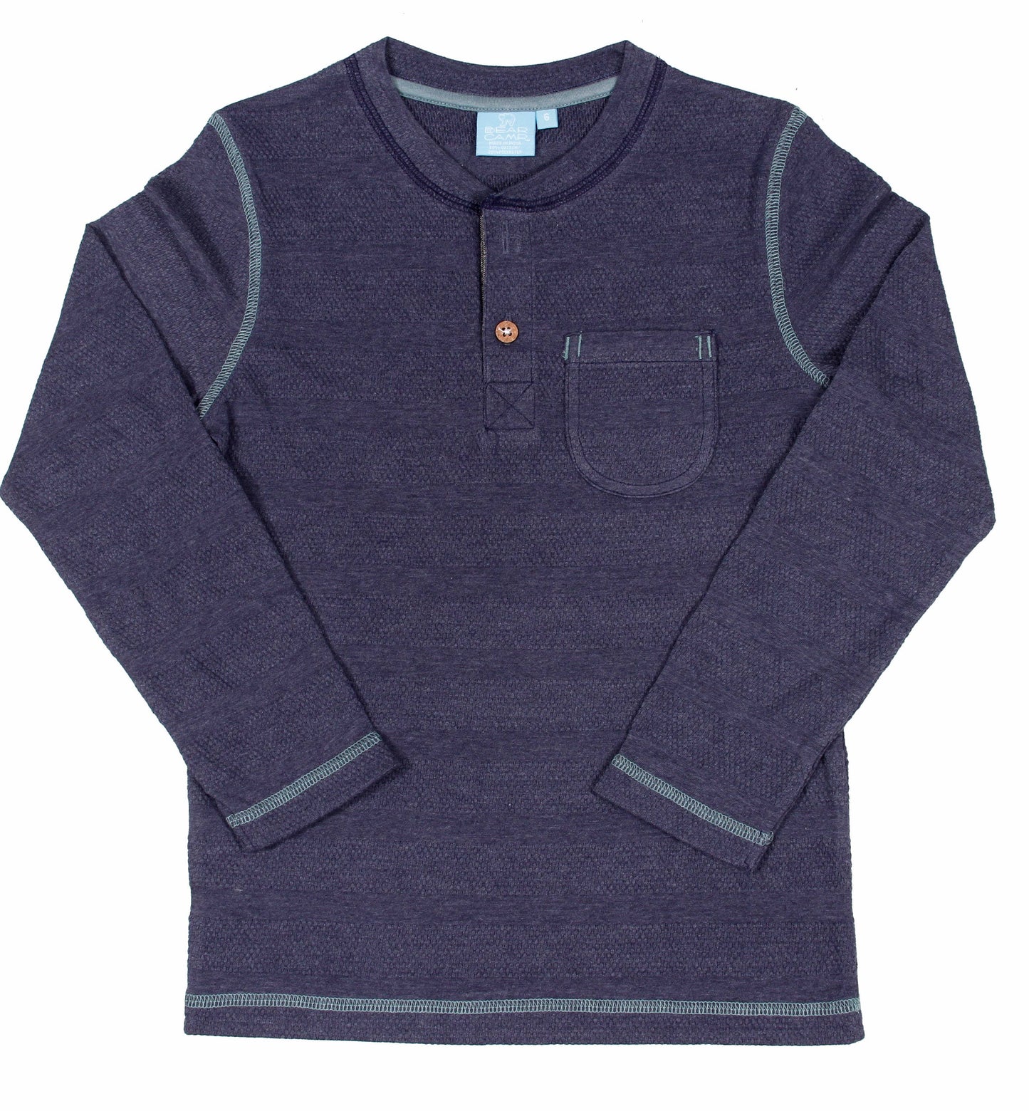 Textured Stripe Henley