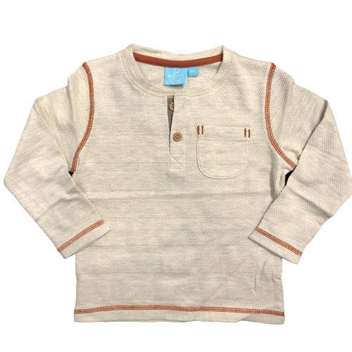Textured Stripe Henley