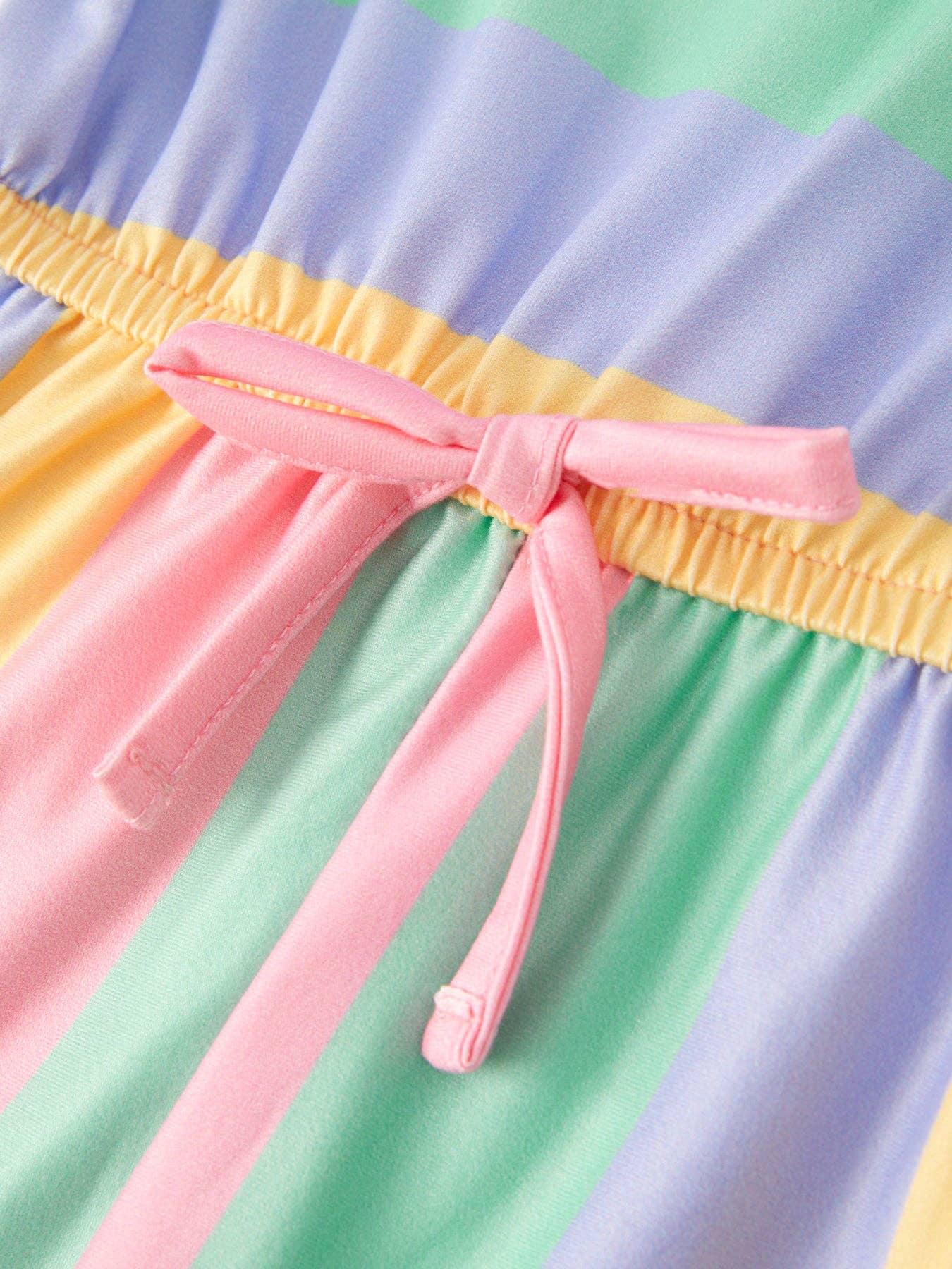 Rainbow Milk Silk Girls Romper