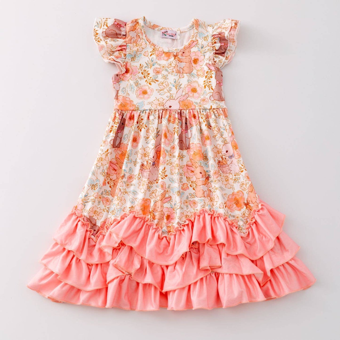 Wispy Rabbit Maxi Girls Dress Easter