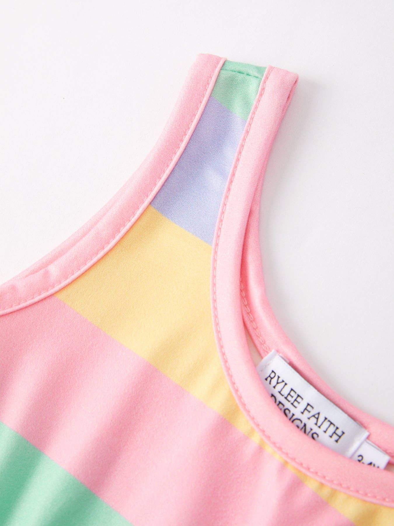Rainbow Stripe Milk Silk Girls Romper