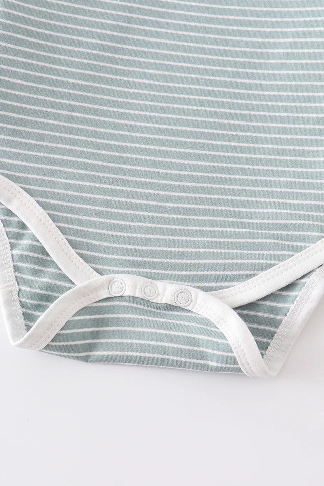 GREEN STRIPE BABY 3PC SET