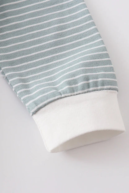 GREEN STRIPE BABY 3PC SET