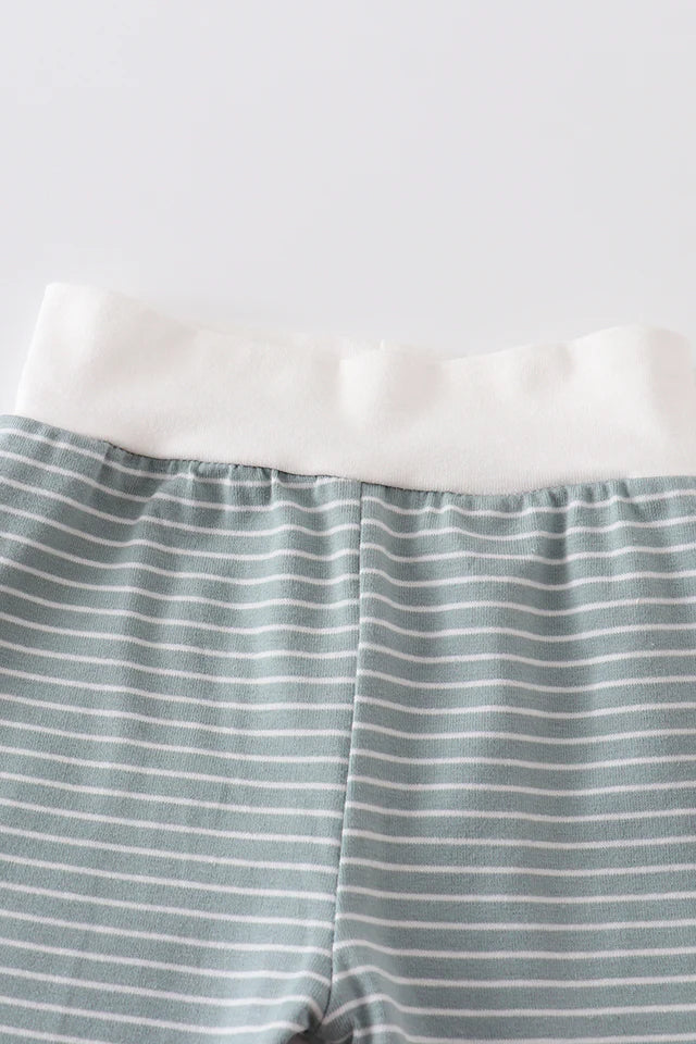 GREEN STRIPE BABY 3PC SET