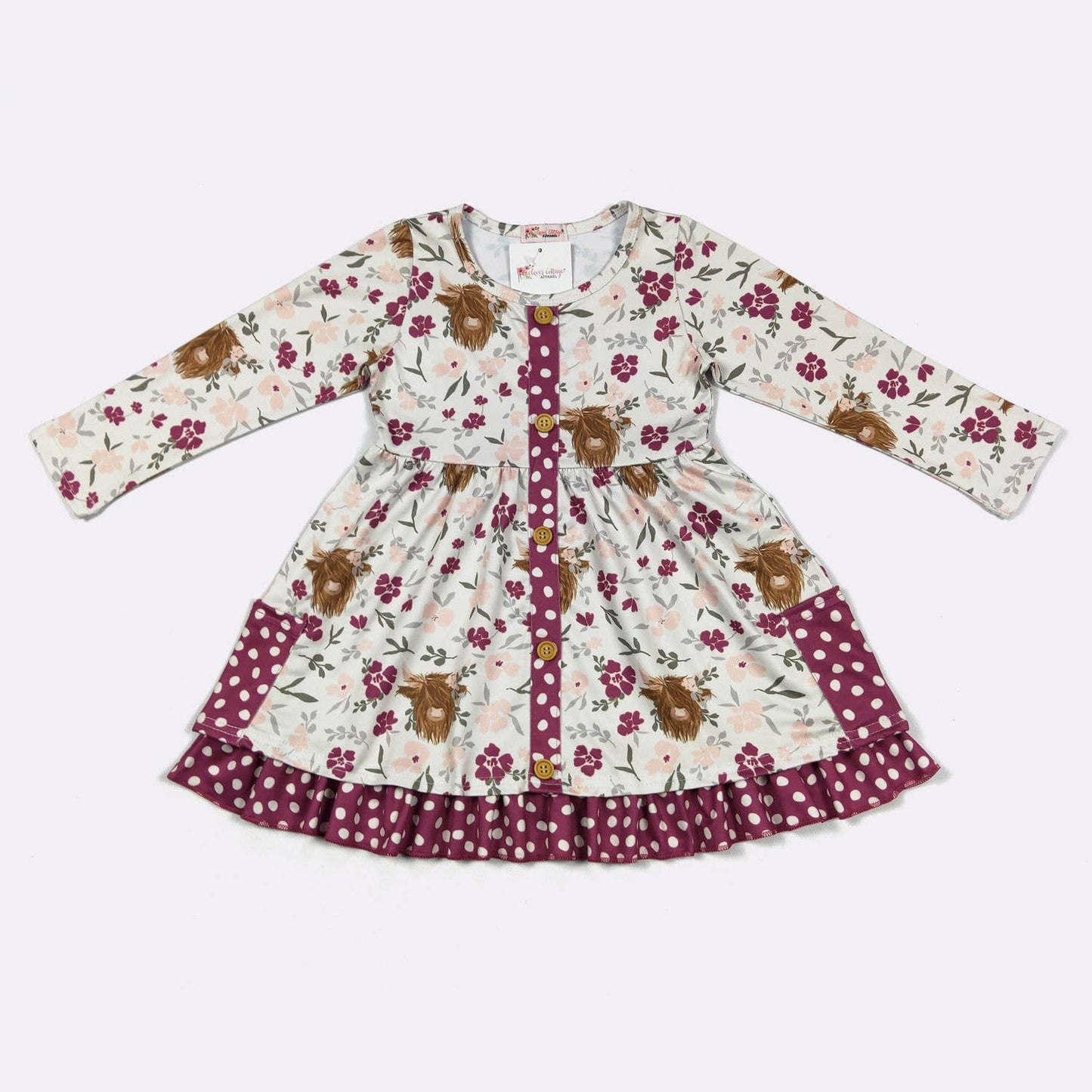 Plum Highland Girls Dress