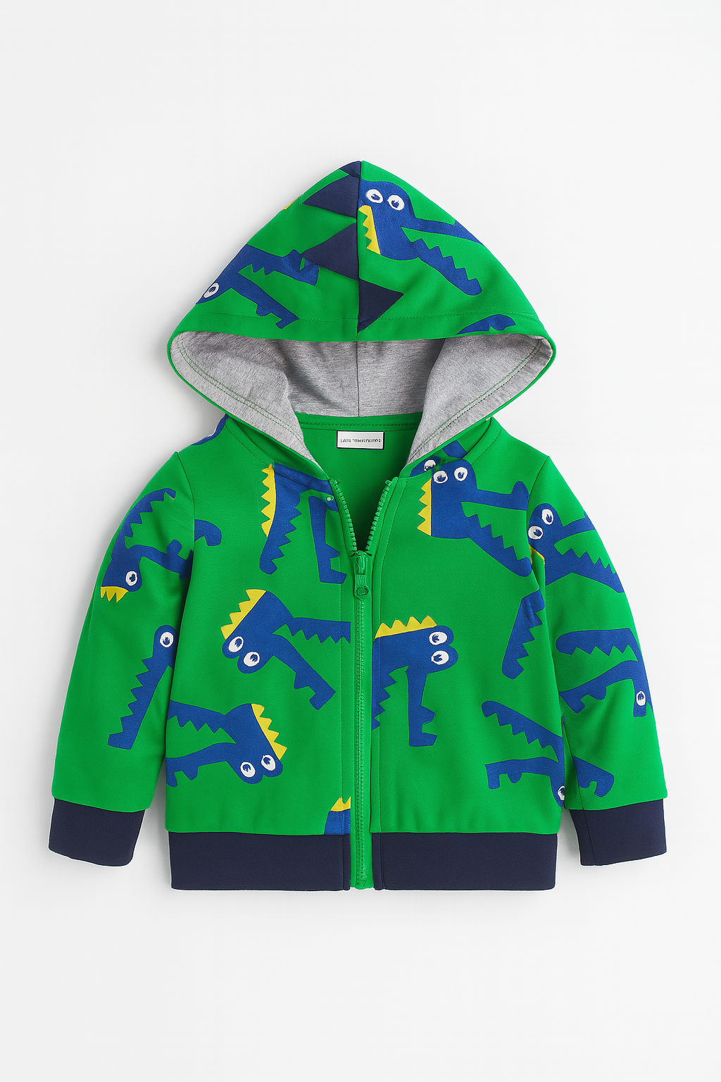 Green Alligator Boy Hoodie Jacket
