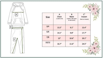 Kids Rust Pocket Ruffle Hoodie & Leggings Fall Set