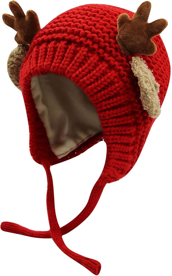 Elk Antlers Knitted Baby Hat