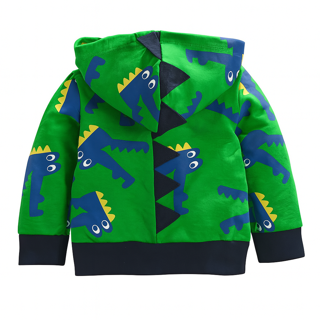 Green Alligator Boy Hoodie Jacket
