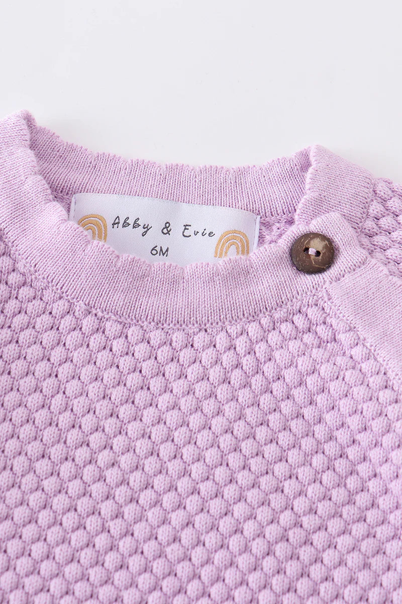 Lilac Buttons Baby Sweater