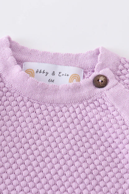 Lilac Buttons Baby Sweater