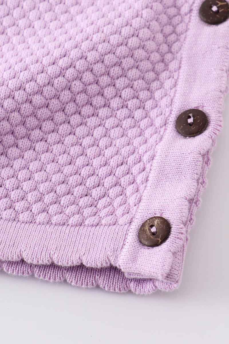 Lilac Buttons Baby Sweater