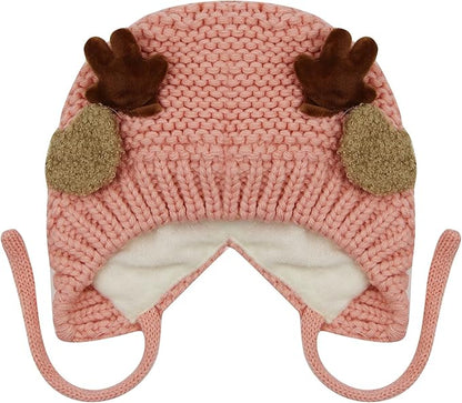 Elk Antlers Knitted Baby Hat