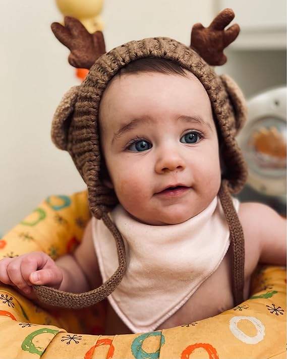 Elk Antlers Knitted Baby Hat