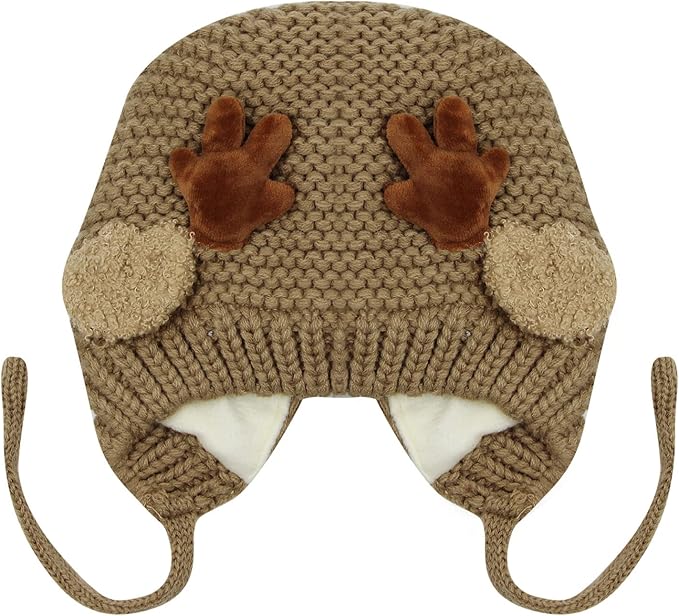 Elk Antlers Knitted Baby Hat