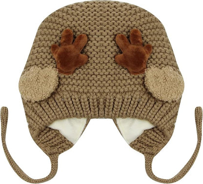 Elk Antlers Knitted Baby Hat