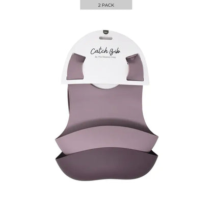 Silicone Catch Bib Set | Jade & Lavender