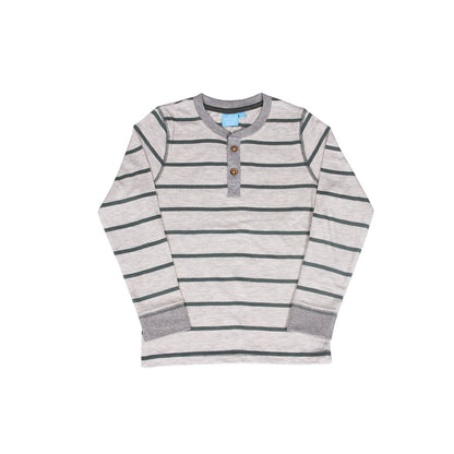 Leo Long Sleeve Striped Henley