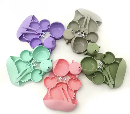 Crab Shaped Silicone Feeding Set