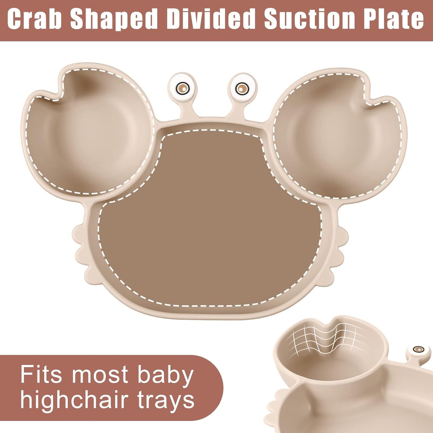 Crab Shaped Silicone Feeding Set