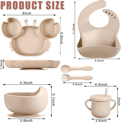 Crab Shaped Silicone Feeding Set