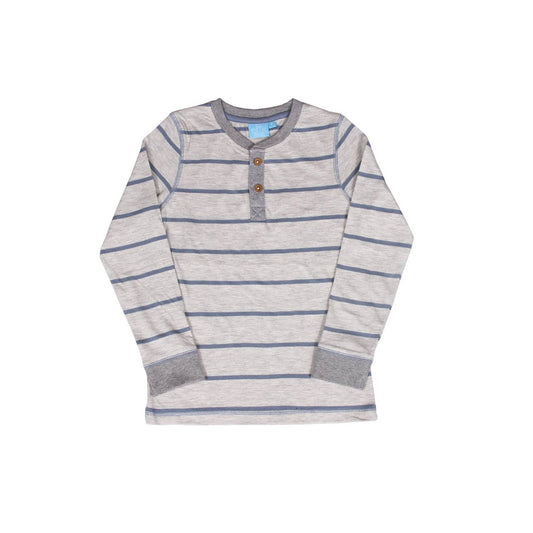Leo Long Sleeve Striped Henley