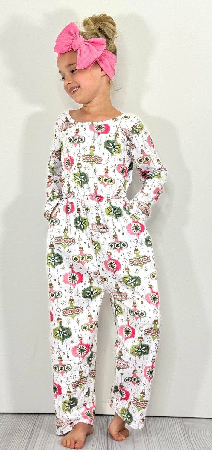 Vintage Ornament Girls Romper